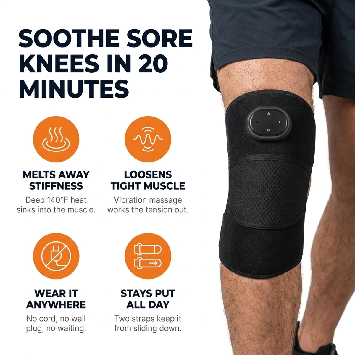 Soothe sore knees in 20 minutes